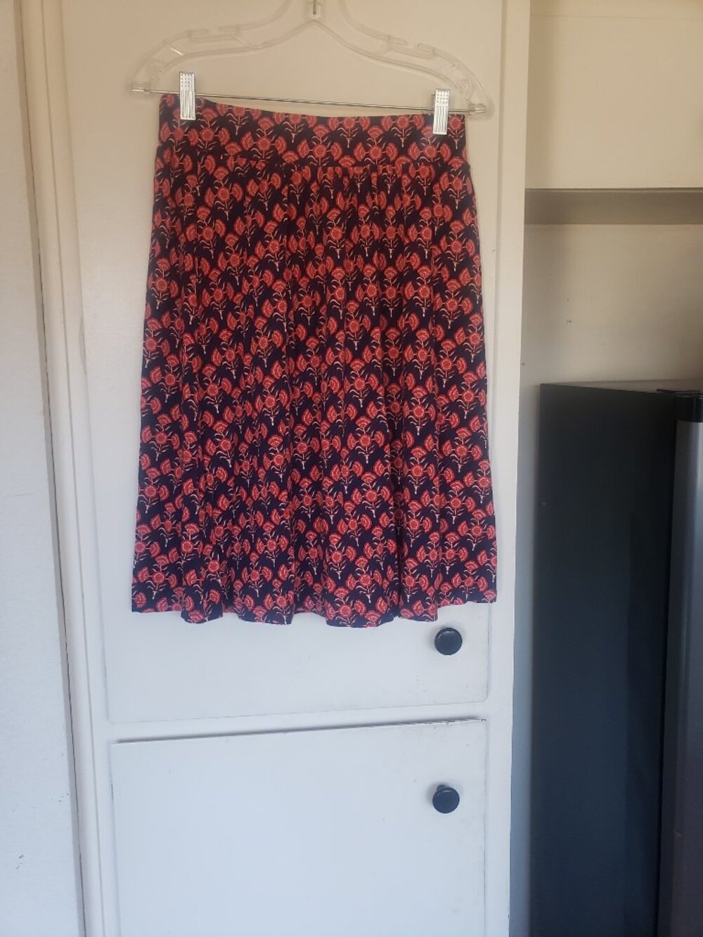 Bodem Blue with red Flower Skirt Size 8